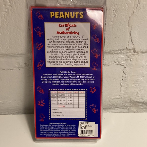 Peanuts pen and magnet NWT - Picture 3 of 3